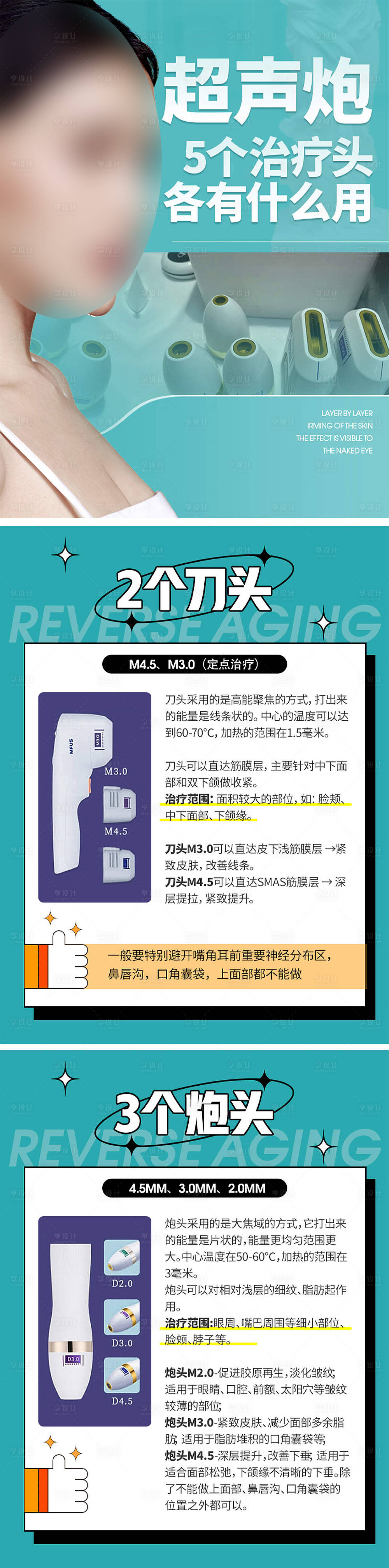 源文件下載【享設計】搜索編號：68780020372395958【超聲炮治療頭科普海報】