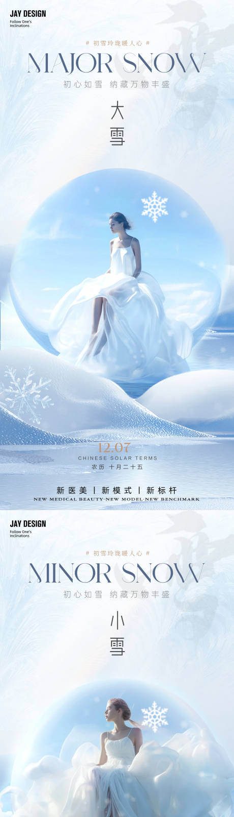 源文件下载【医美大雪小雪节气海报】编号：20231117154028775