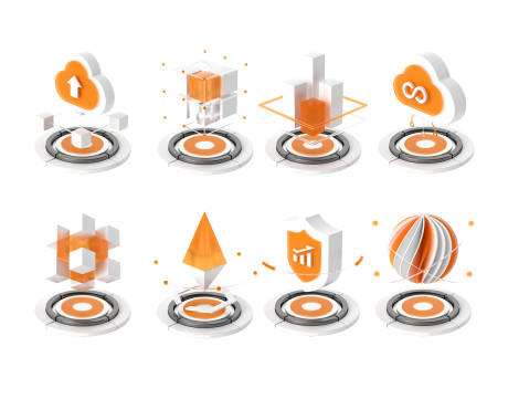 新拟态橙色3D图标-源文件【享设计】