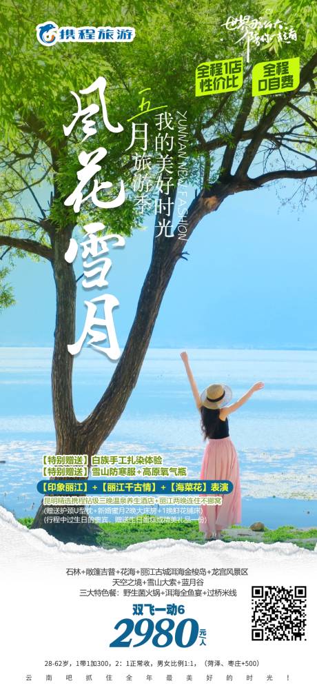 源文件下载【风花雪月旅游简约海报】编号：20231105205559752