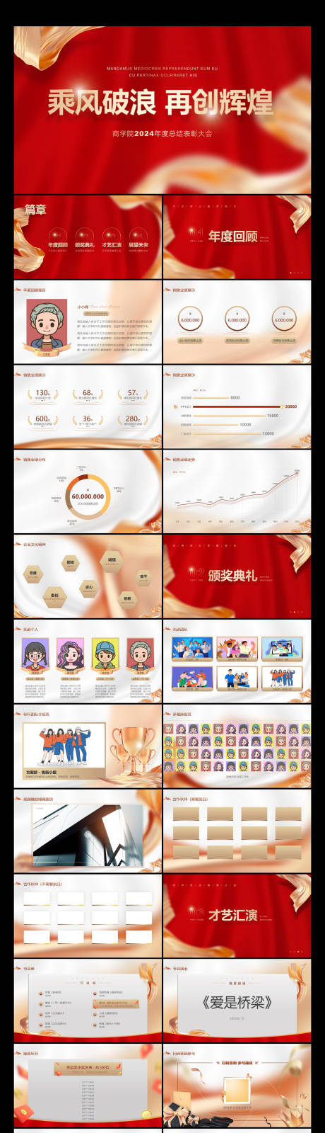源文件下載【年會動態表彰紅金PPT】編號：20780020607081256