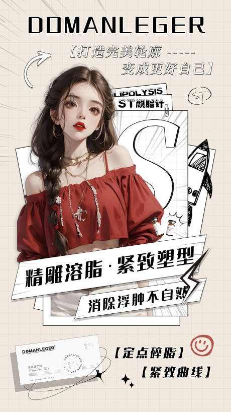 源文件下载【轻医美馒化针海报】编号：78440020587662449