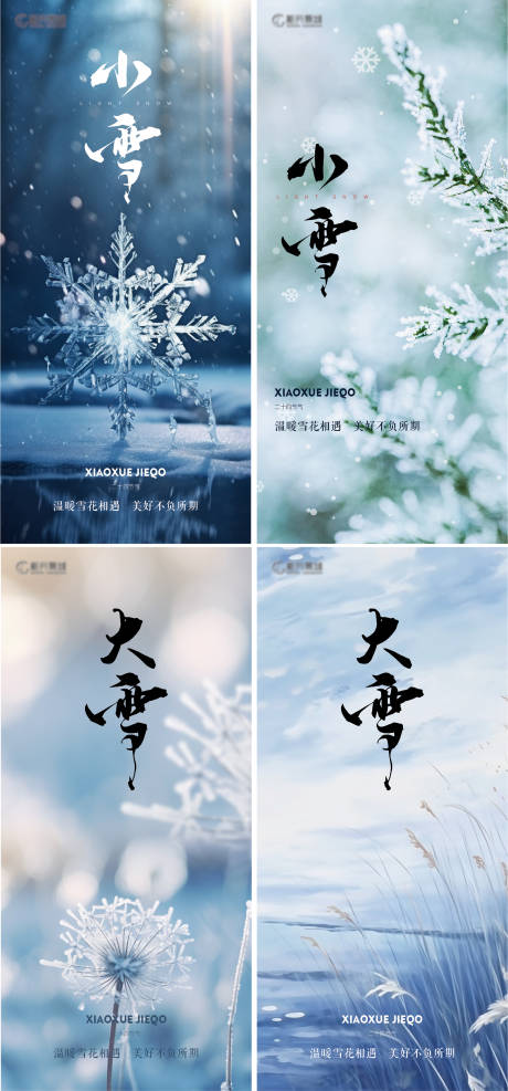源文件下載【享設計】搜索編號：76880020412009501【小雪大雪實景海報】
