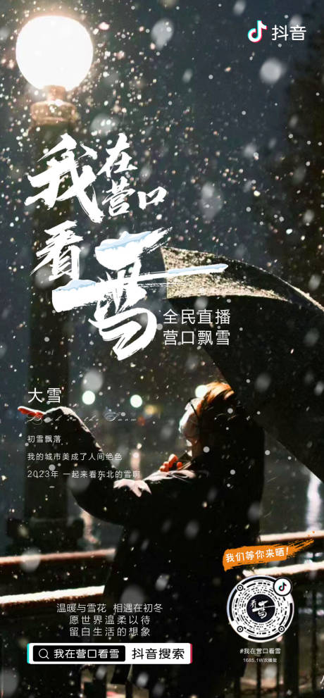 大雪情怀节气海报