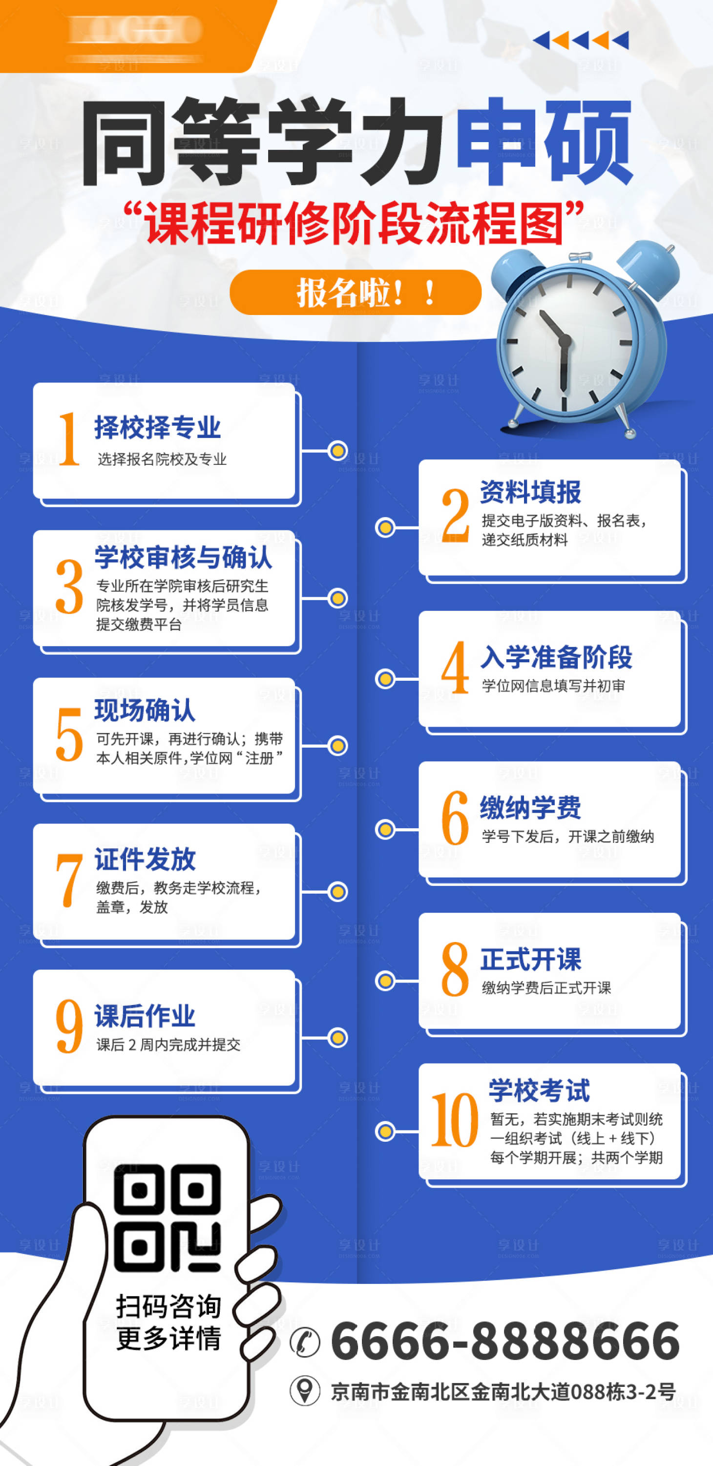 源文件下載【享設計】搜索編號：51320020171099112【考試流程圖海報】