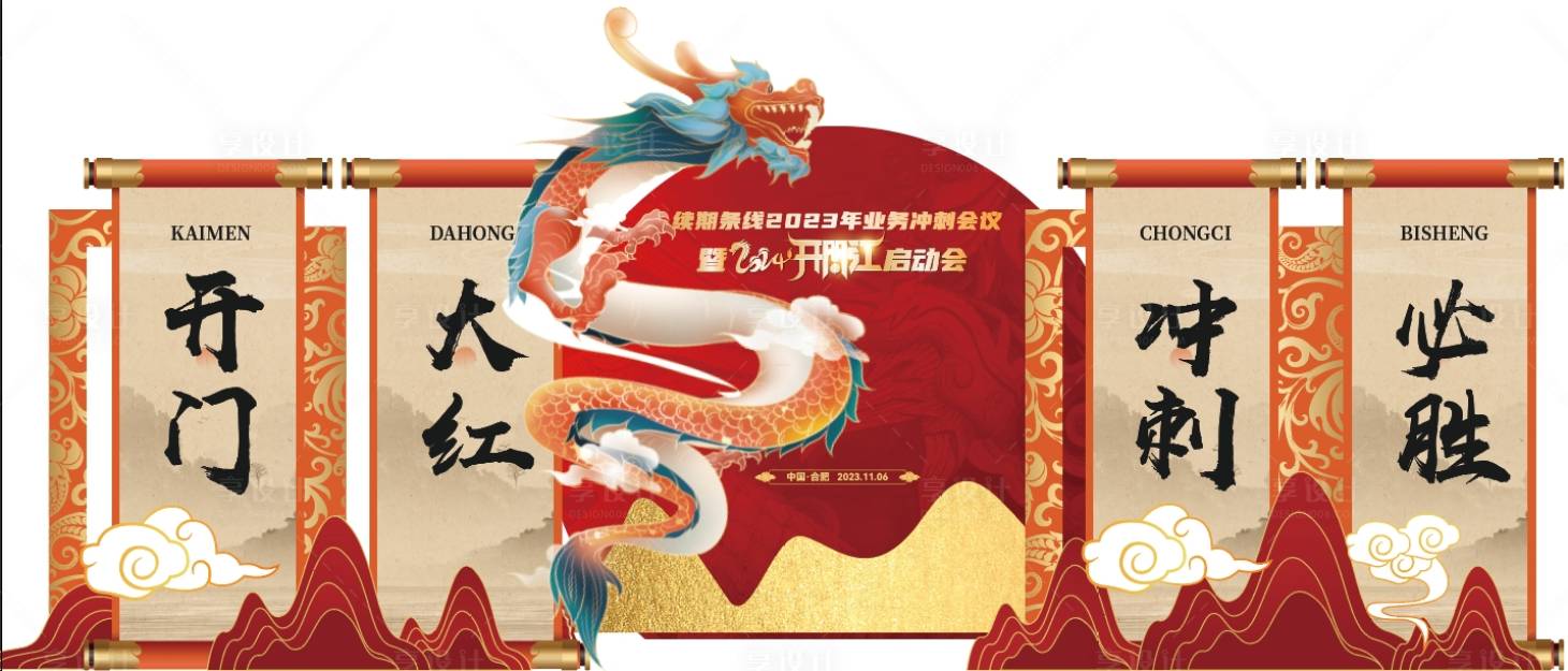 源文件下载【龙年开门红画面】编号：18990020446028264