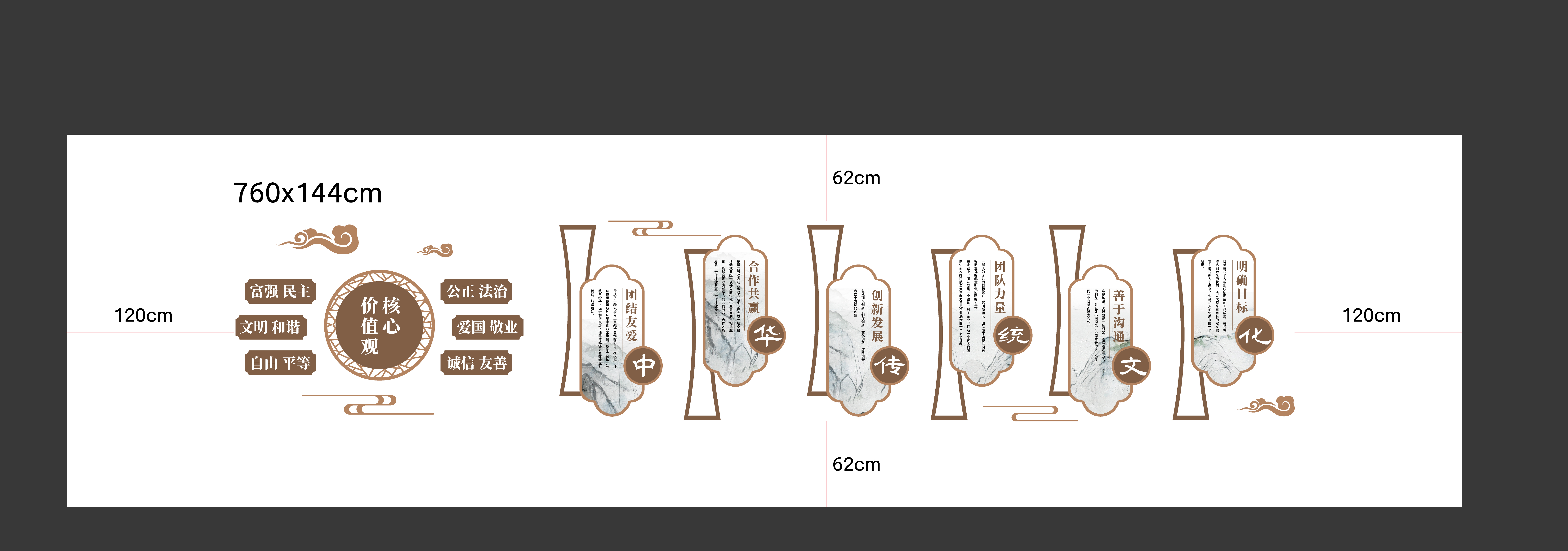 核心价值观文化墙背景板