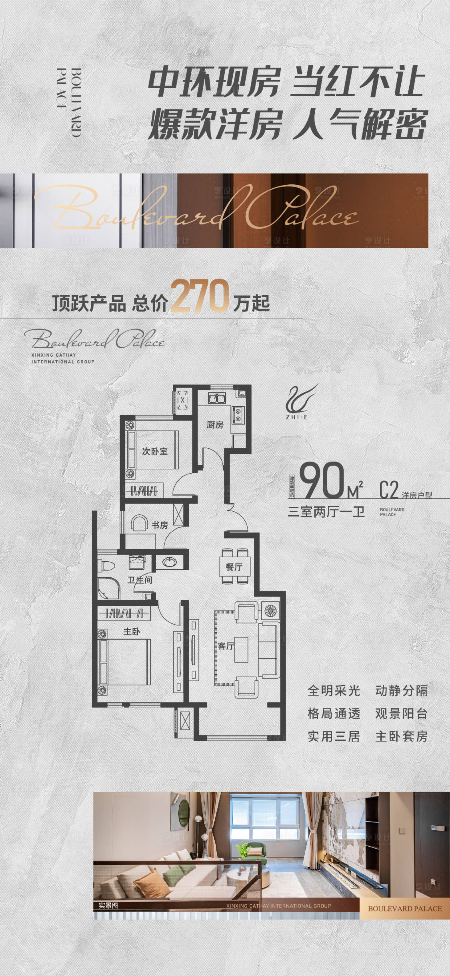 源文件下載【享設計】搜索編號：17780020237621273【戶型價值點海報】