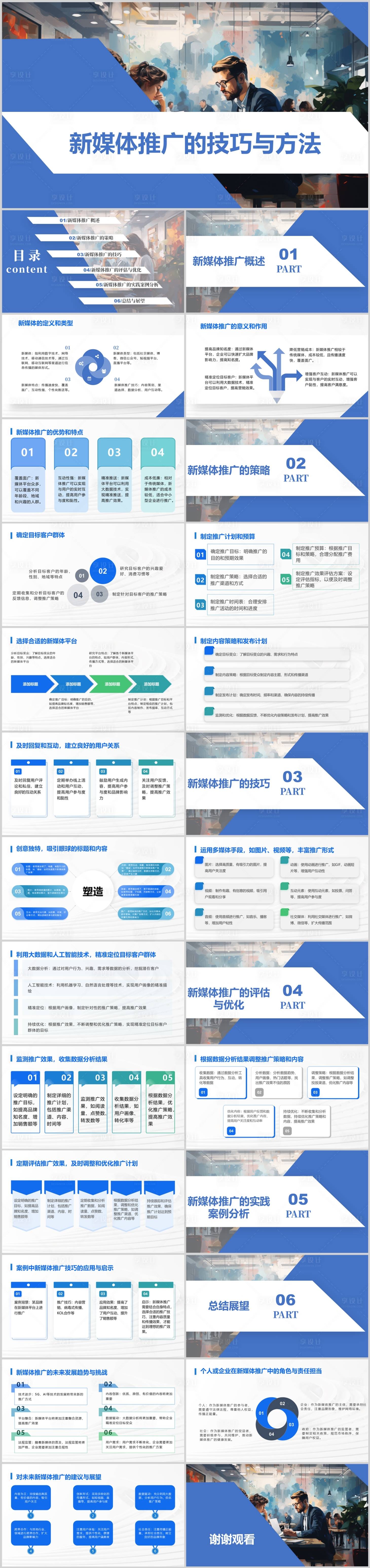 源文件下载【新媒体推广的技巧与方法PPT】编号：20231108103000394