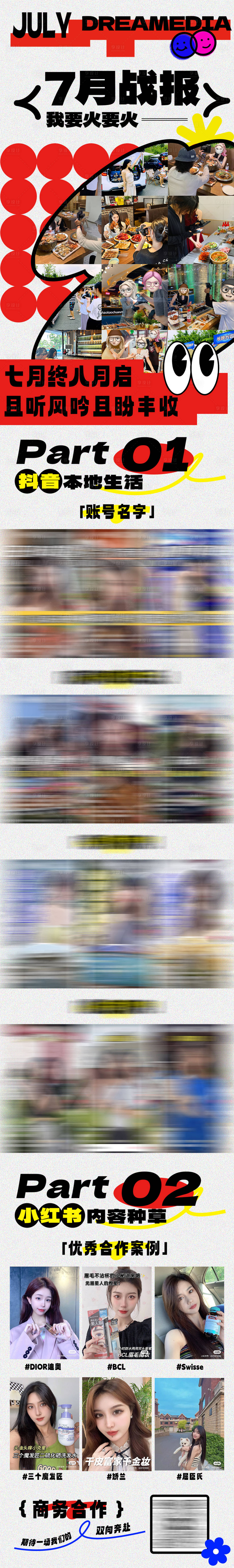 源文件下載【享設計】搜索編號：12770020623809465【新媒體運營7月戰報數據長圖】