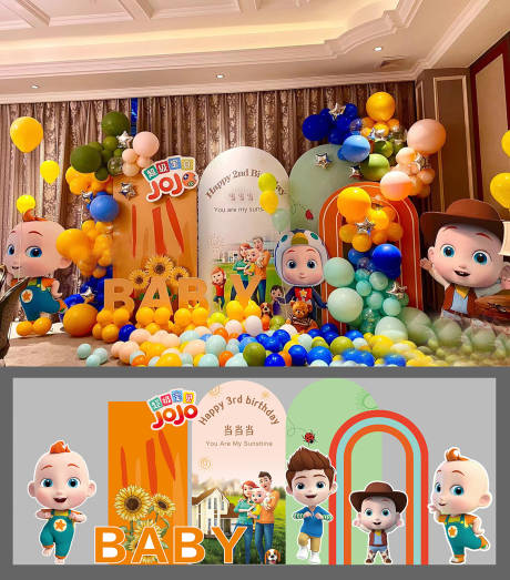 源文件下载【超级宝贝生日背景墙】编号：10090020657129130