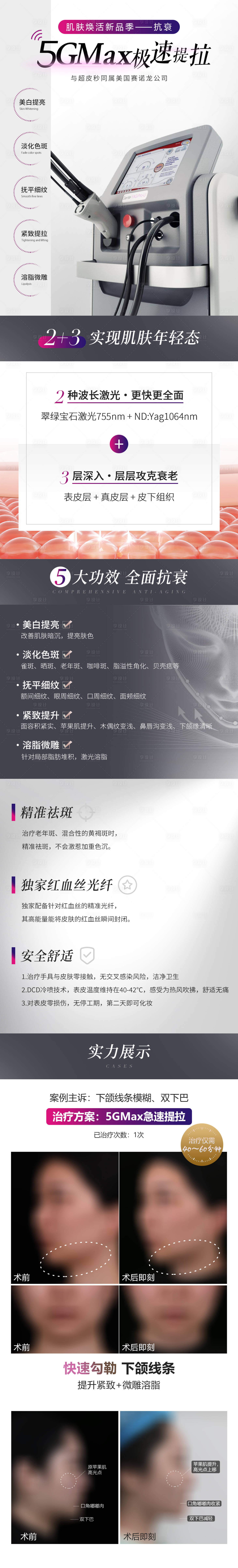 源文件下載【享設計】搜索編號：18150020667944064【醫美皮膚5GMax極速提拉介紹頁】