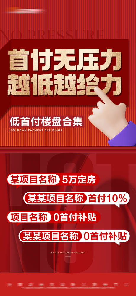 源文件下載【享設計】搜索編號：36240020277001761【地產低首付樓盤大字報】