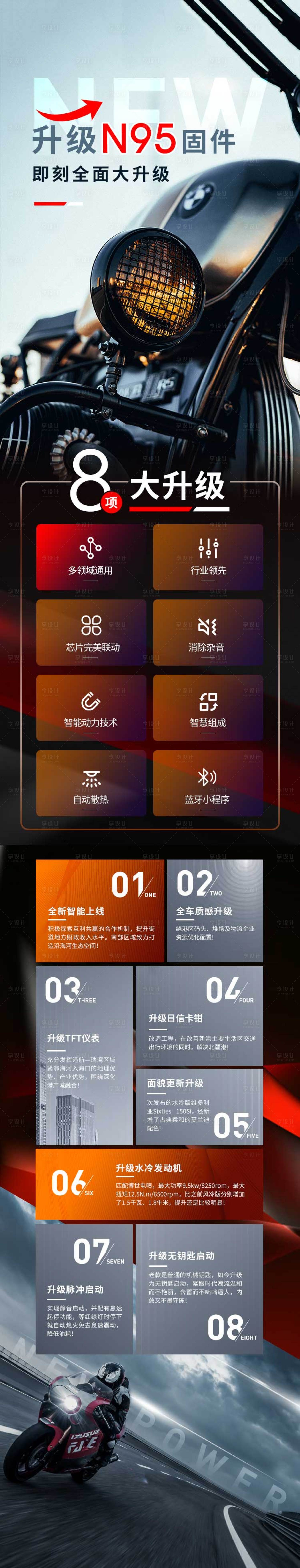 源文件下載【享設計】搜索編號：39600020152264081【摩托車升級長圖海報】