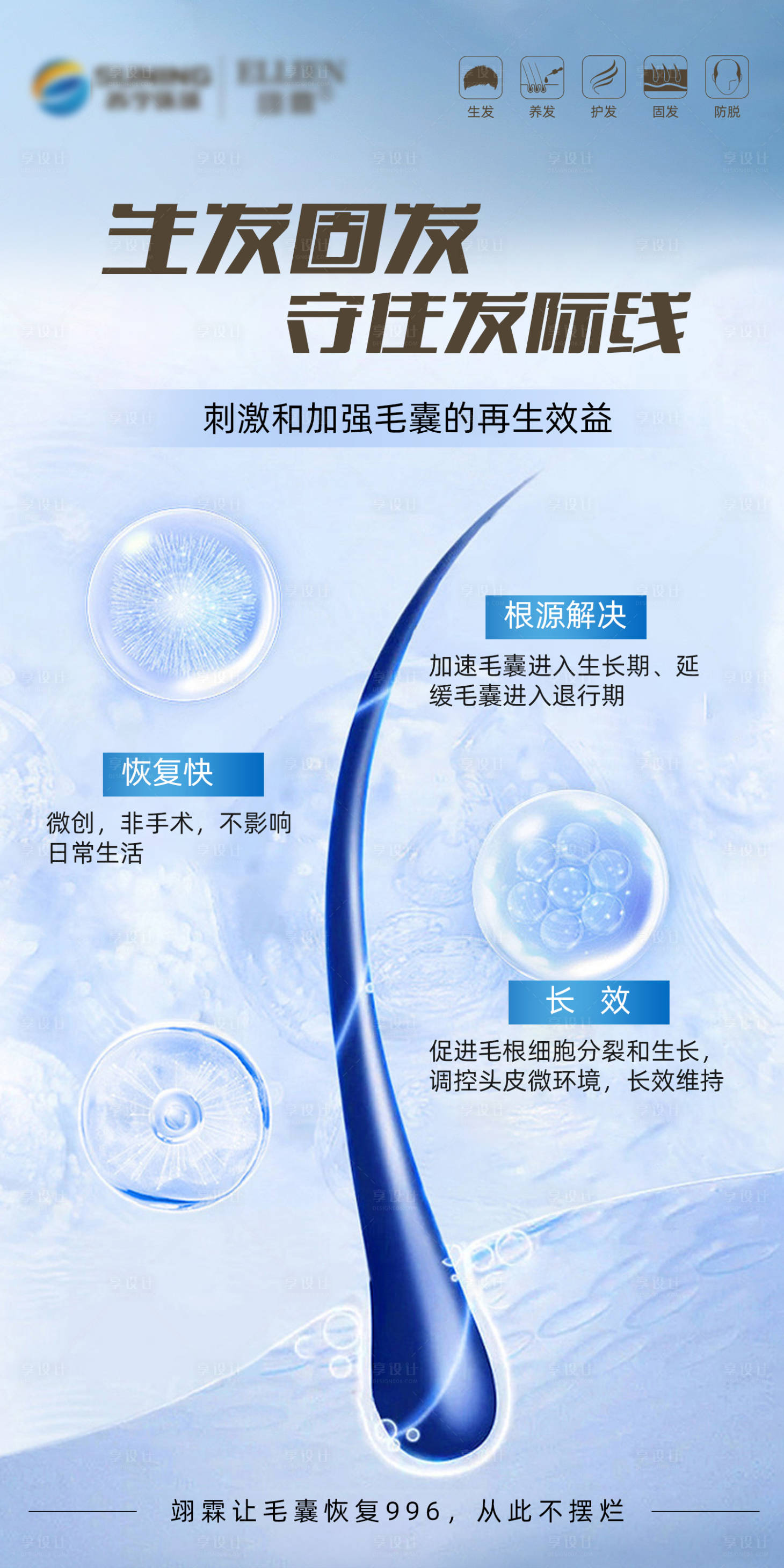 源文件下載【享設(shè)計(jì)】搜索編號(hào)：79710020244956458【毛發(fā)翊霖產(chǎn)品外泌體海報(bào)】