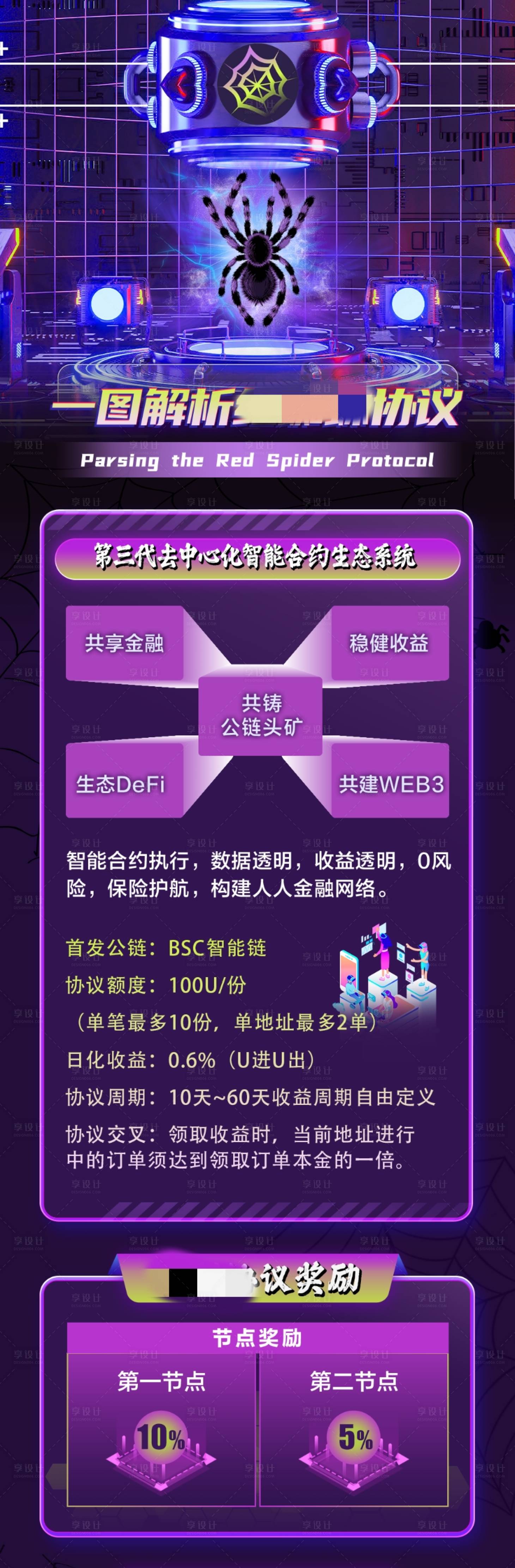 源文件下载【享设计】搜索编号：34420020272506968【区块链游戏海报】