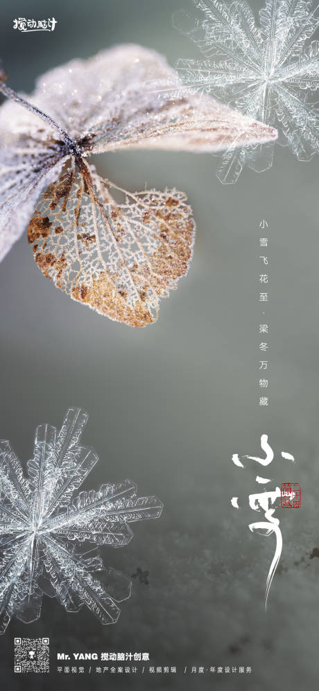 源文件下载【享设计】搜索编号：91110020255462115【小雪海报】