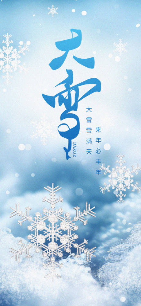 源文件下载【大雪节气海报】编号：20231123234400694