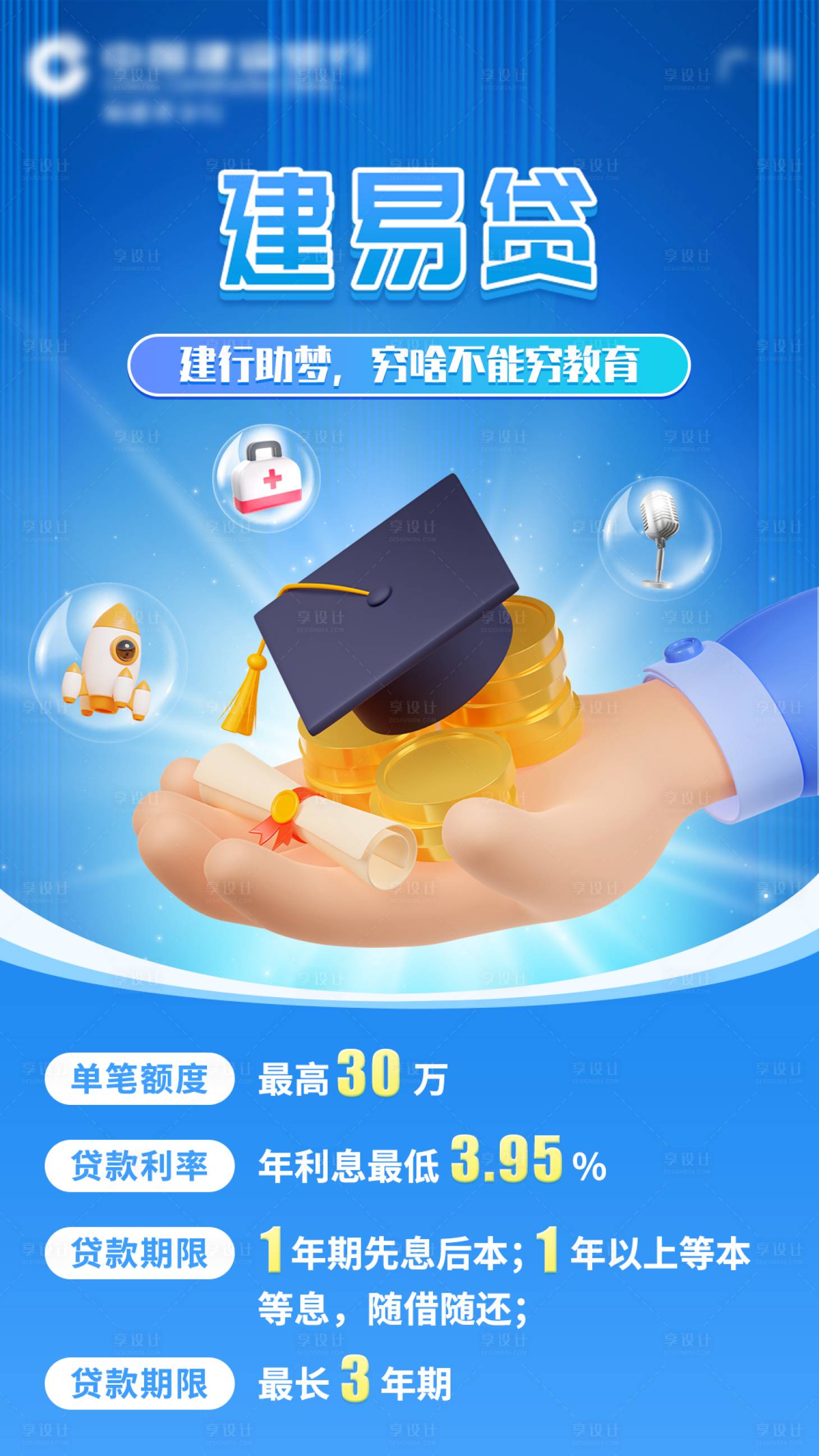 源文件下載【享設(shè)計(jì)】搜索編號(hào)：77750020486735594【教育貸款海報(bào)】