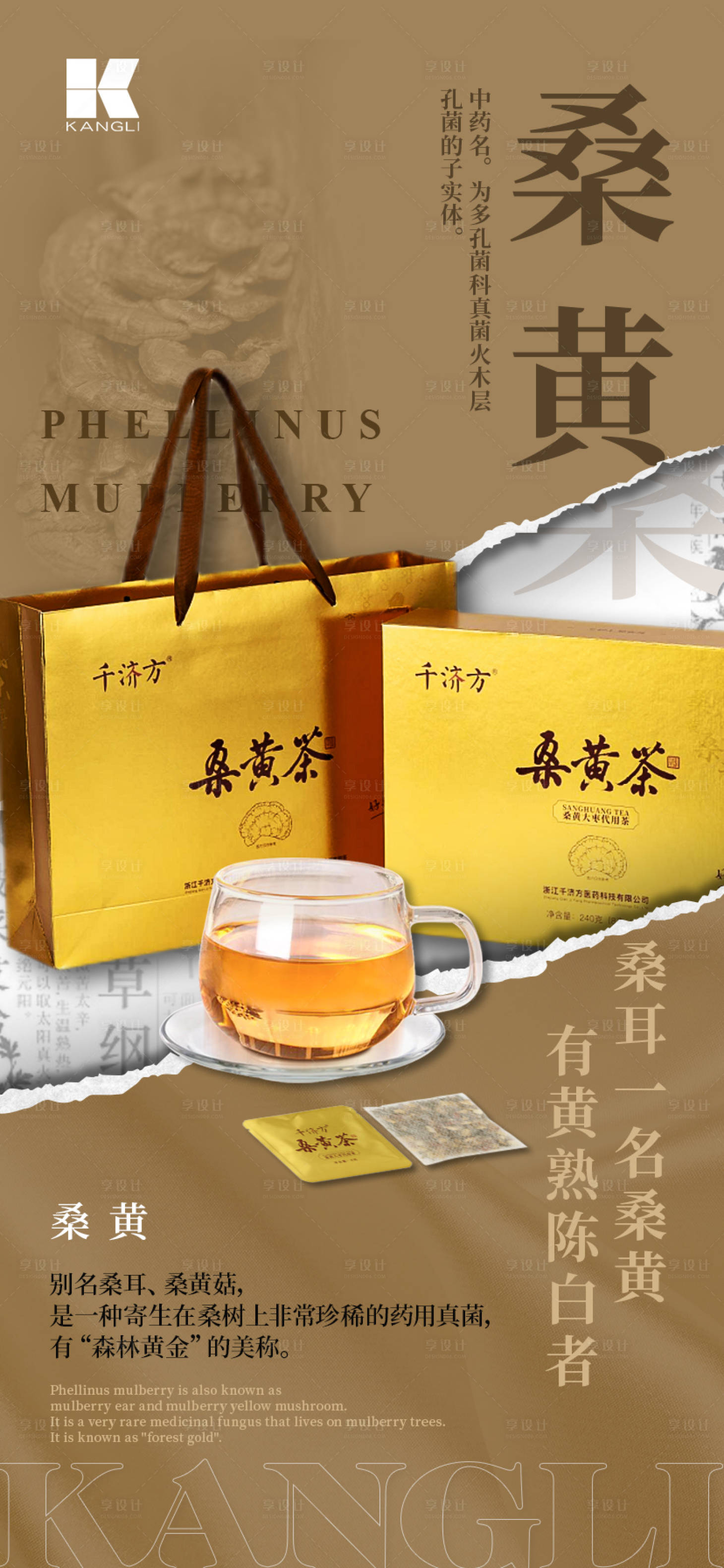源文件下載【享設(shè)計】搜索編號：74670020348999812【桑黃海報】