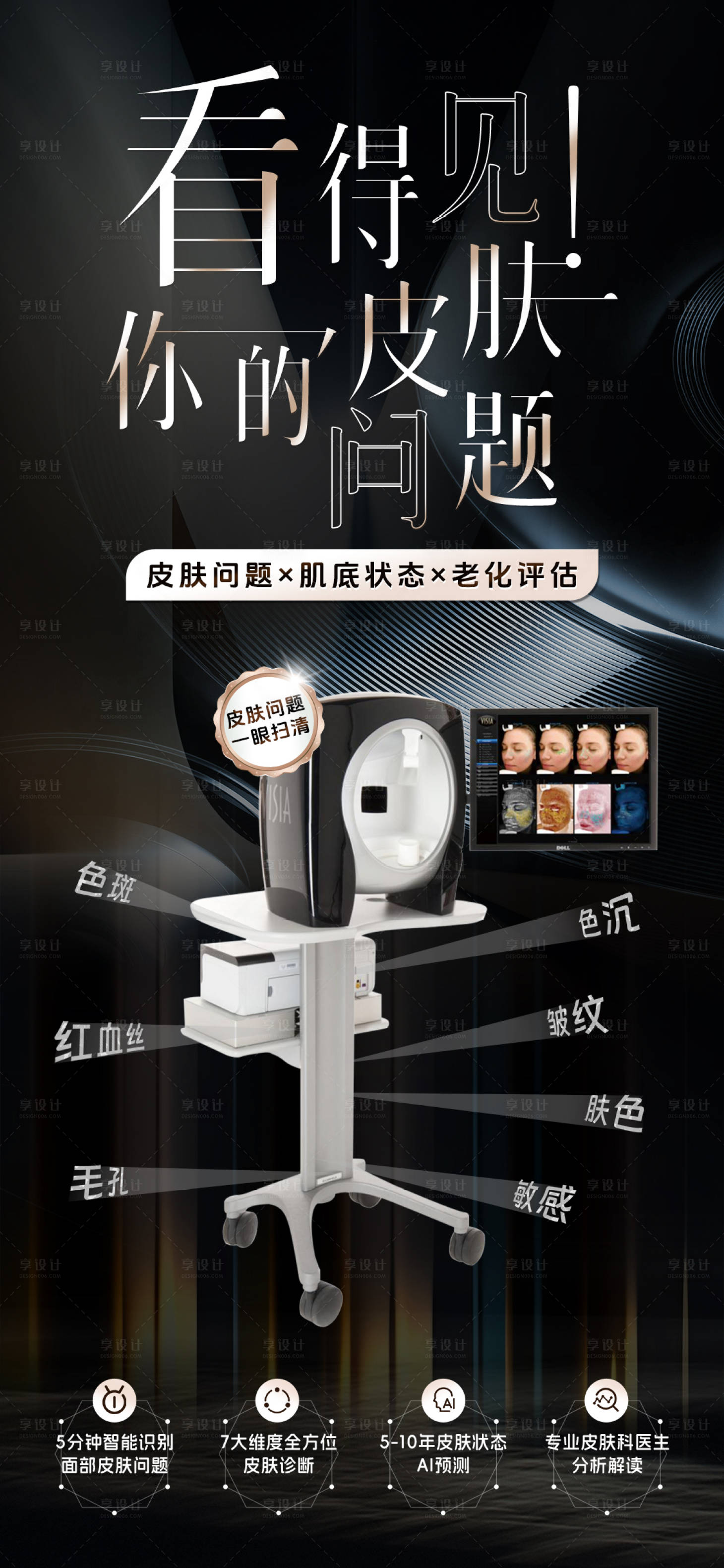 源文件下载【医美皮肤检测海报】编号：44850020349637907
