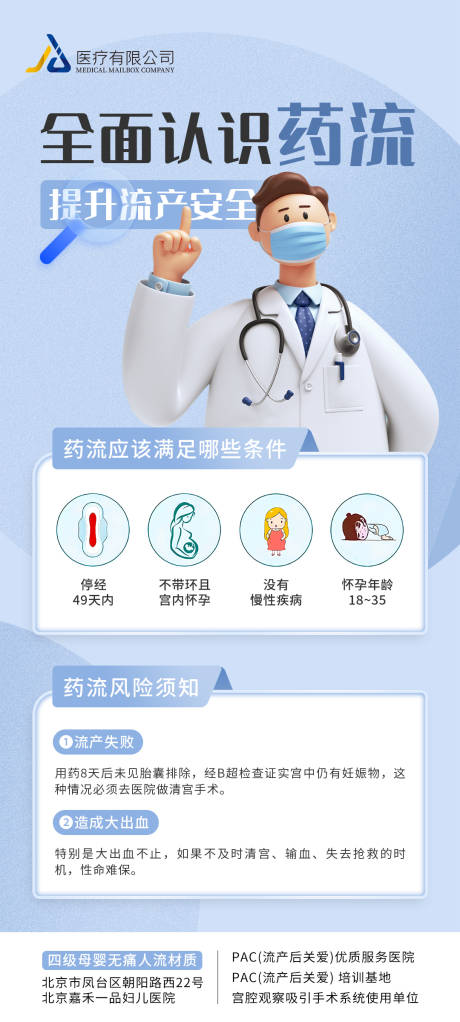 源文件下载【享设计】搜索编号：10520020386144955【全面认识药流海报】