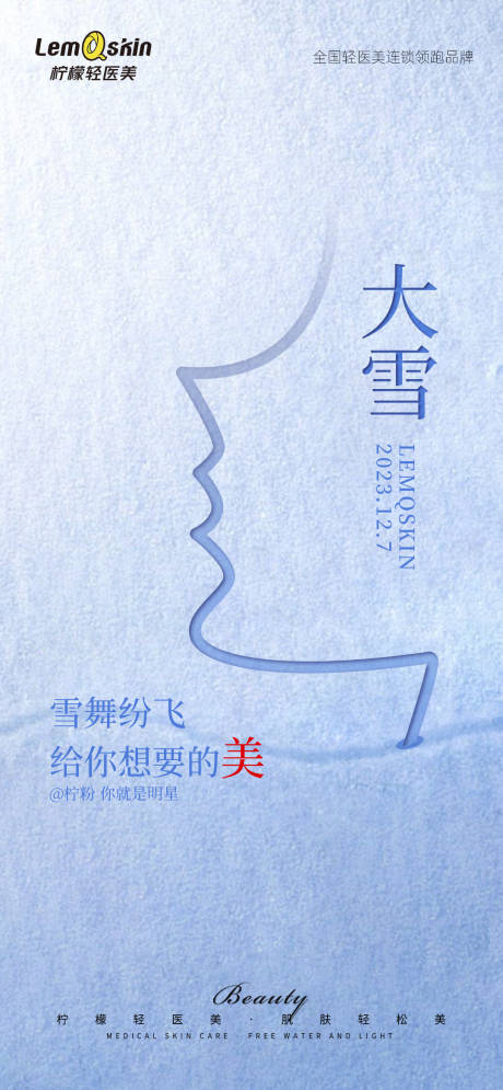 源文件下載【醫(yī)美小雪大雪海報(bào)】編號(hào)：38770020698714091
