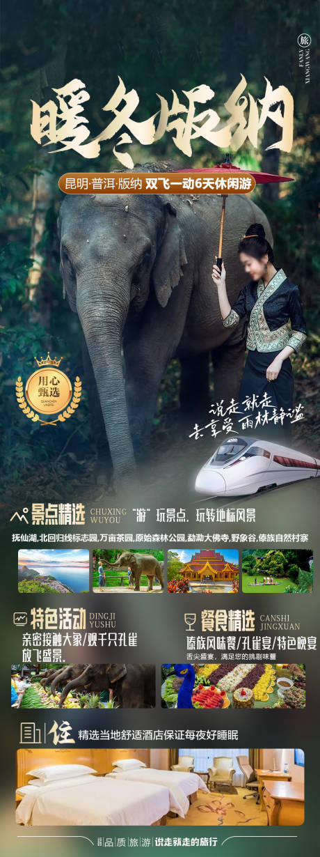 源文件下载【享设计】搜索编号：88460020665757759【版纳旅游海报】