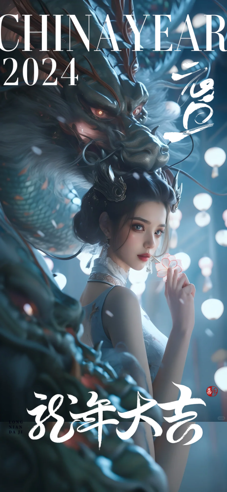源文件下载【酒吧龙年国潮创意海报】编号：29800021032469848