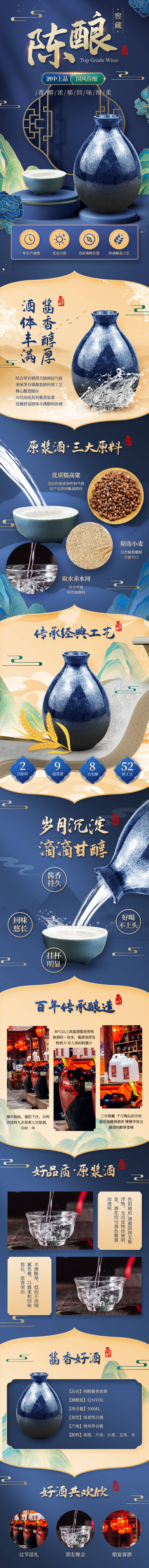 源文件下載【國潮詳情頁設計白酒類目詳情頁】編號：78180020771245713