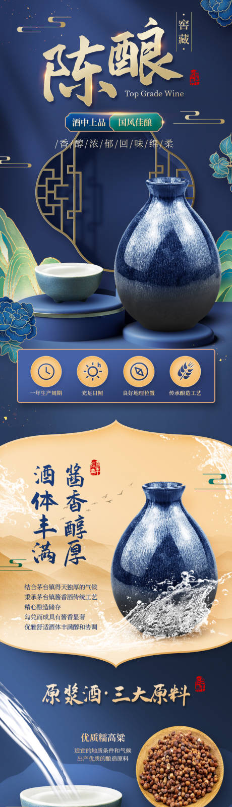 源文件下载【国潮详情页设计白酒类目详情页】编号：78180020771245713