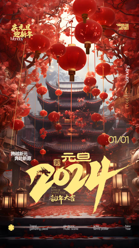 源文件下载【元旦海报】编号：90510021253342199