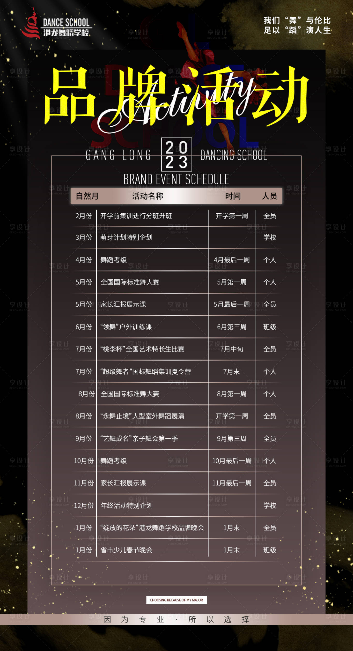 源文件下载【舞蹈学校全年活动海报】编号：20231221093510604