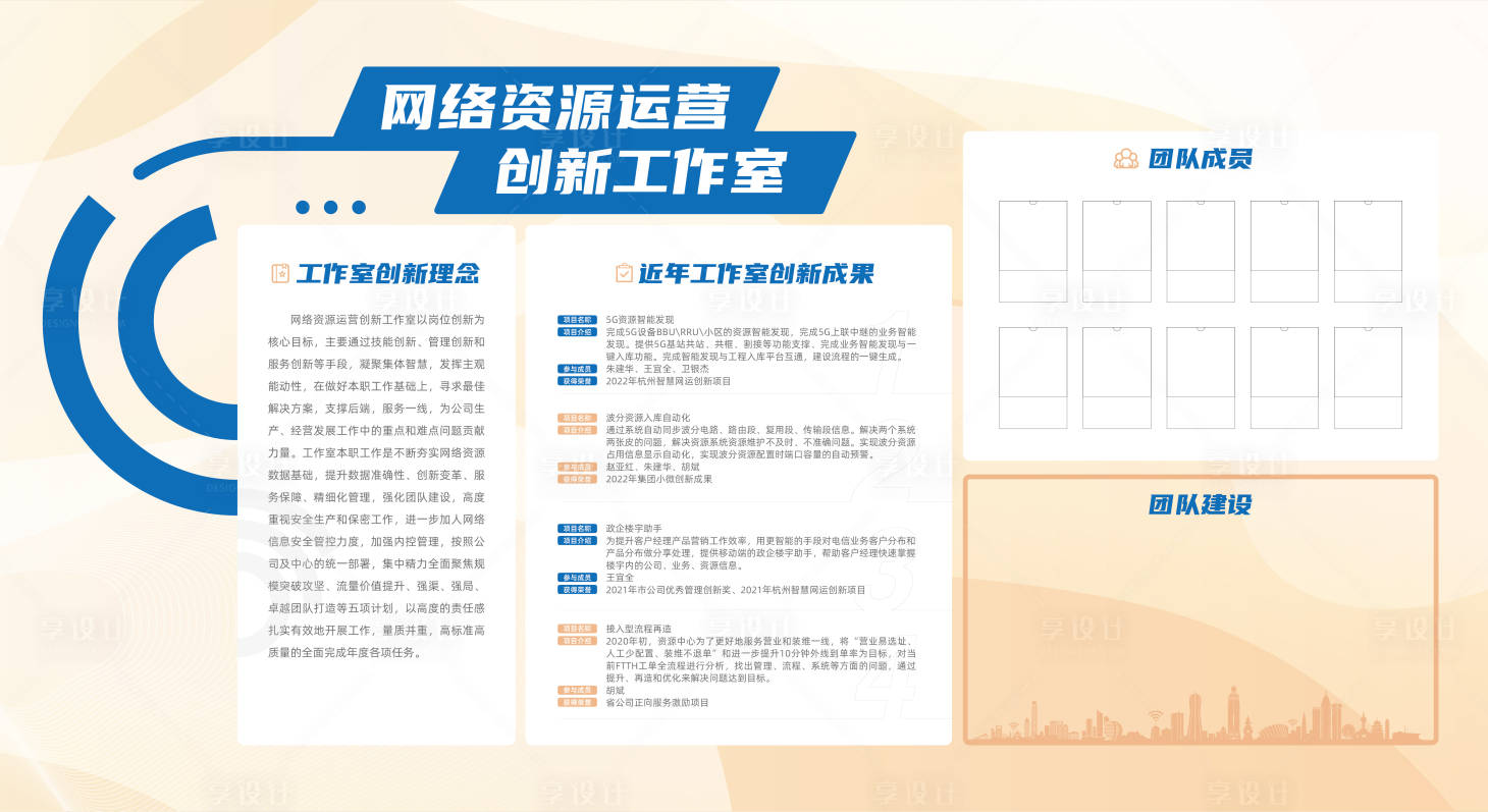 源文件下载【享设计】搜索编号：86400021070105266【创新工作室展板】