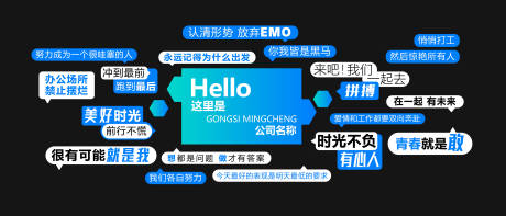 源文件下载【文字创意企业文化墙】编号：20231214151137818