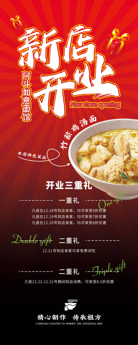 源文件下载【面馆新店开业海报】编号：28590021020878803