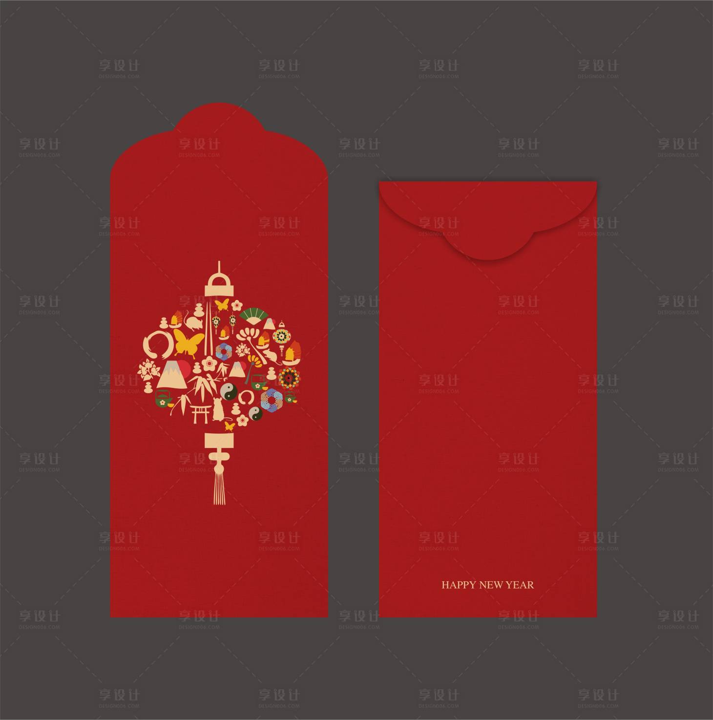 源文件下載【享設計】搜索編號：19440021032279621【新年紅包利是封設計】
