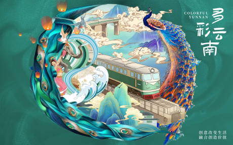 源文件下载【多彩云南旅游海报展板】编号：99530021211684541