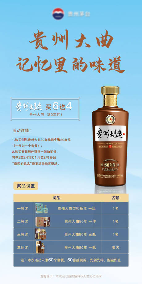 源文件下载【贵州茅台大曲80活动海报】编号：94930021158099749
