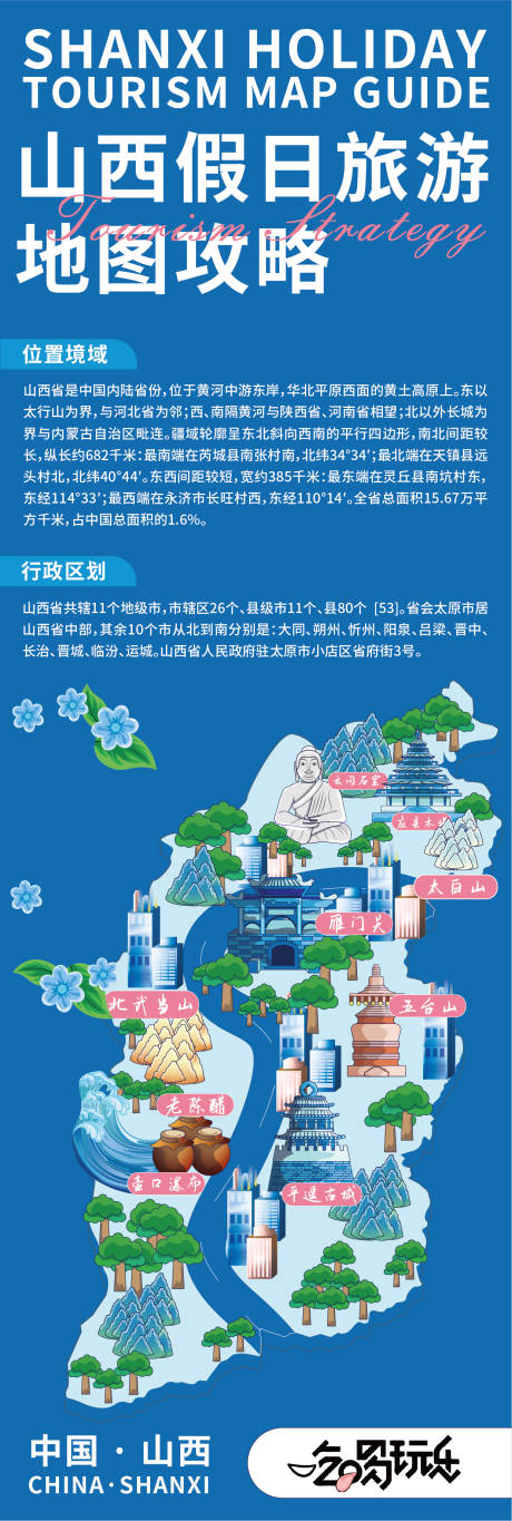 源文件下载【享设计】搜索编号：25950021018878589【山西旅游地图攻略海报】