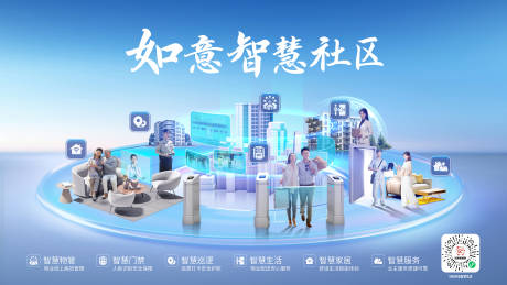 源文件下载【通信通讯如意智慧社区联通海报】编号：82500020912582577