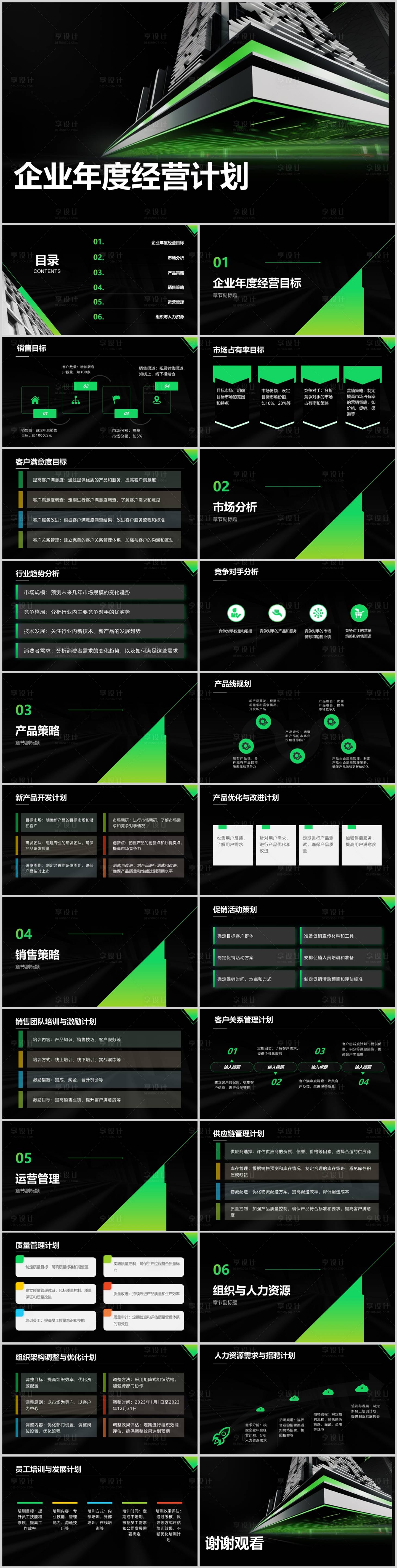 源文件下載【享設計】搜索編號：65210021211188712【企業年度經營計劃PPT】