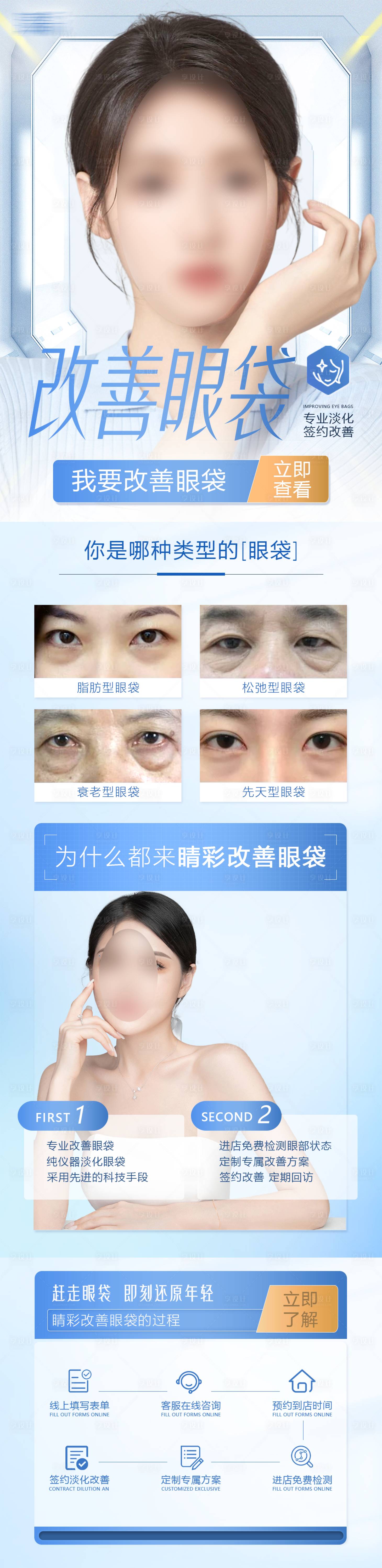 源文件下载【享设计】搜索编号：79970021117844753【改善眼袋祛眼袋长图海报】