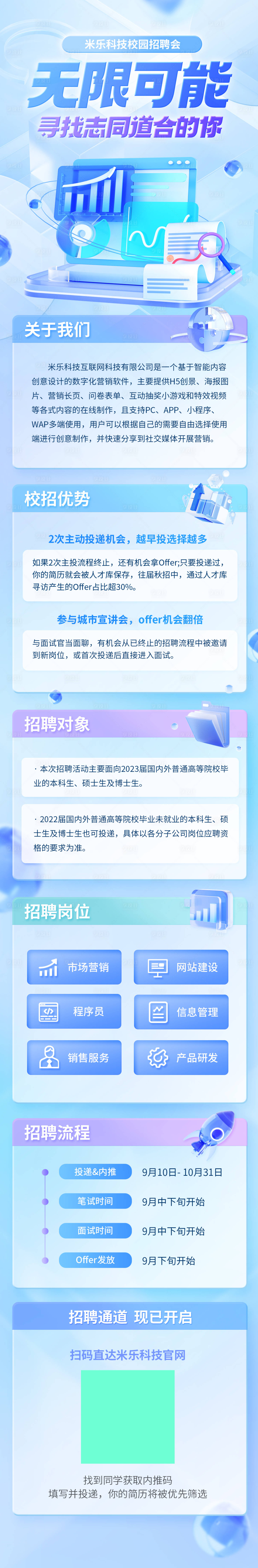 源文件下载【招聘长图海报】编号：20231222140536451