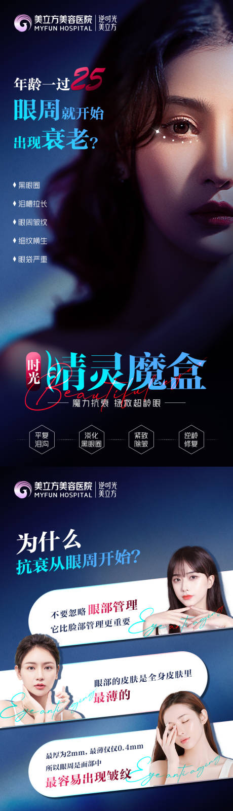 源文件下載【享設計】搜索編號：81840021173004343【醫美眼周抗衰美女系列海報】