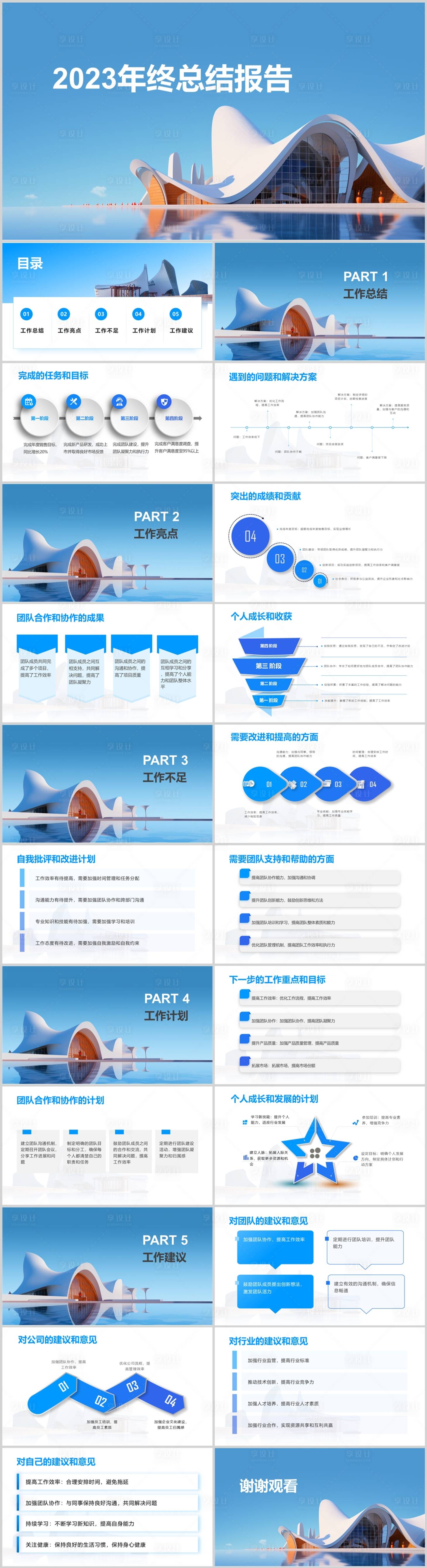 源文件下載【享設計】搜索編號：70230021135369084【2023年終總結報告PPT】