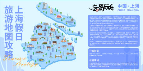 编号：20231219145413663【享设计】源文件下载-上海假日旅游地图攻略背景板