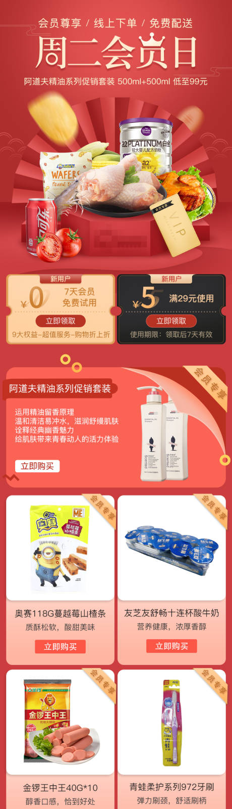 源文件下载【周二会员日促销电商首页】编号：12550021111785844