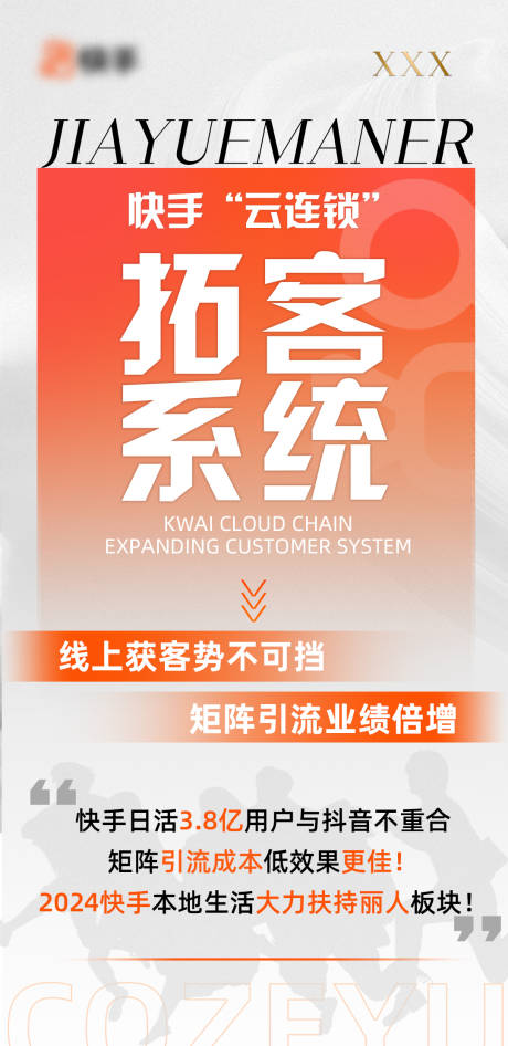 源文件下載【享設(shè)計(jì)】搜索編號(hào)：90380021088788208【快手云連鎖造勢(shì)海報(bào)】