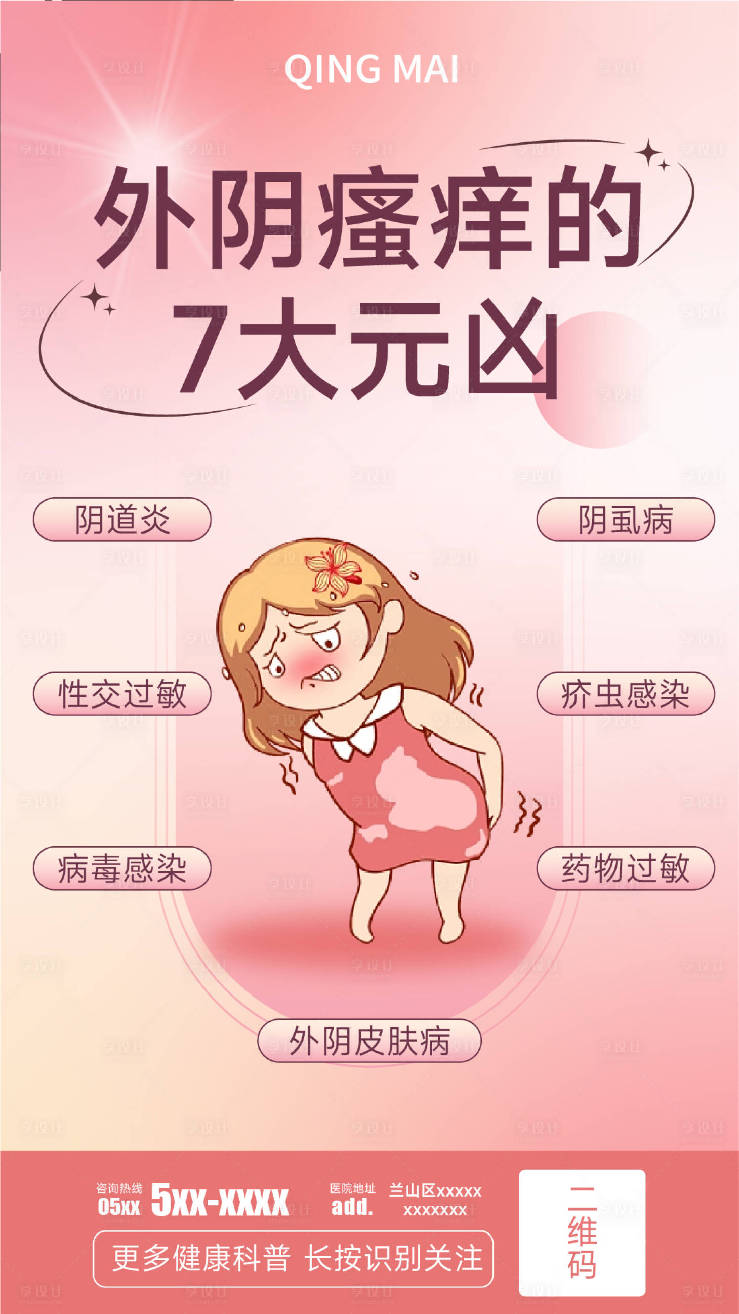 源文件下载【妇科7大元凶插画海报】编号：35690021209507452